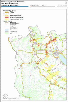 Vernetzungsachsen Kleintiere und Wildtierkorridore Luzern-Nordwest