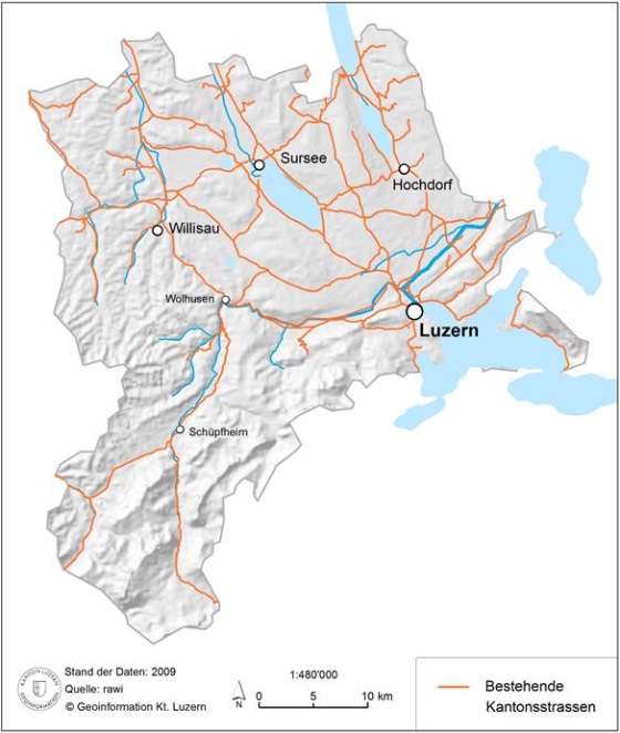 M3 Kantonsstrassen - Kanton Luzern